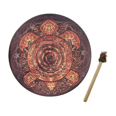 Tambour chamanique sibérien fait à la main avec baguette totem de tambour de tortue tambour de