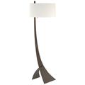 Stasis 58.5"H Oil Rubbed Bronze Floor Lamp With Natural Anna Shade