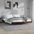 vidaXL Bed Frame Brown Oak 180x200 cm Super King Engineered Wood
