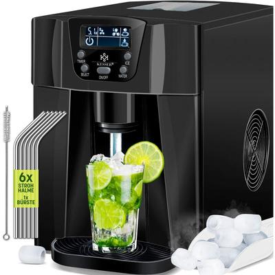 Kesser - Eiswürfelbereiter Eiswürfelmaschine Edelstahl 100W Ice Maker 12 kg 24 h 2 Würfelgrößen Image