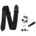 1 Set of Guitar Strap Acoustic Electric Guitar Strap Bass Guitar Strap with Guitar Picks Ends