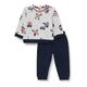 Chicco Baby-Jungen 2 Stück Sweatshirt+Lange Hose Pyjamaset, Dunkelblau, 9 Monate (2er Pack)