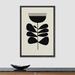 SIGNLEADER Duotone Geometric Retro Vintage Dark Flower - Floater Frame Print on Canvas in Black/White | 24 H x 16 W x 1.5 D in | Wayfair