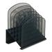 Safco Onyx Mesh Desk Organizer With Tiered Sections 5 Sections Letter To Legal Size Files 11.25 X 7.25 X 12\\