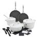 GreenPan GP5 Colors Healthy Ceramic Nonstick 15-Piece Cookware Set Non Stick/Hard-Anodized Aluminum in Gray | 11 W in | Wayfair CC007240-001