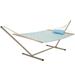 Sol 72 Outdoor™ Latorre Spreader Bar Hammock w/ Stand Polyester in Gray | Wayfair 75687478F56643D7A036E2807A9CBEDA