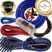 Complete 3500W 4 Gauge Car Amplifier Installation Wiring Kit Amp PK2 4 Ga Blue Bundle