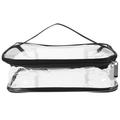 NUOLUX Handheld Lunch Bag Transparent Picnic Bag Travel Makeup Storage Bag for Outdoor