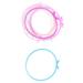 Frcolor 2Pcs Unisex Men Women Luminous Silicone Bow Shape Bracelet Hair Ring Wristband Bracelet Rubber Hairband (Random Color)