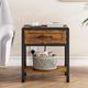 17 Stories Jemma Steel Nightstand Wood/Metal in Black/Brown/Gray | 23.2 H x 18.9 W x 15.7 D in | Wayfair C2E1FB57F52243C7978AA03C2B2A34F9