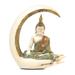 Bungalow Rose Mini Zen Buddha Statue, Rustic Resin, For Meditation Room Decor & Tabletop Feng Shui | 8.3 H x 7.5 W x 2.8 D in | Wayfair