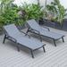 Arlmont & Co. Hornsey Outdoor Metal Chaise Lounge Metal in Gray | 19.7 H x 29 W x 78.2 D in | Wayfair 7569E27E0C2D4E4EB190E47AB5638117