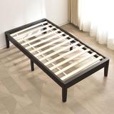 Winston Porter Niven Bed, Solid Wood in Black | 14 H x 63 W x 83.25 D in | Wayfair 13672075B8564A2C8D2023B4B94887F4