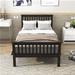 Winston Porter Kristin Solid Wood Bed Wood in Brown | 36.2 H x 42.9 W x 80.2 D in | Wayfair 217F0D6C42694B869AB2C6C5276F2674