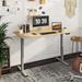 Inbox Zero Eric Height Adjustable Standing Desk, 100% Bamboo Desktop Wood in Brown | 55 W x 27.56 D in | Wayfair 986CA3BE303E4536A9C2B39CF08905F3