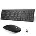 UrbanX Plug and Play Compact Rechargeable Wireless Bluetooth Full Size Keyboard and Mouse Combo for Lenovo Legion 2 Pro - Windows macOS iPadOS Android PC Mac Laptop Smartphone Tablet -Black