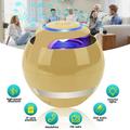 Portable Wireless Bluetooth Speaker with 7-Colorful LED Lights IPX7 Waterproof and 360 Stereo Sound 5H Playtime Outdoor Music Party Show Speaker Gold