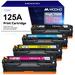Mooho CB540A 125A Toner Cartridge for HP 125A Toner Cartridge | Works with HP Color LaserJet CM1312 MFP Series HP Color LaserJet CP1215 CP1515 CP1518 Series 4 Pack Black Cyan Magenta Yellow