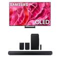 Samsung QN65S90CAFXZA 65 4K OLED Smart TV with AI Upscaling with a Samsung HW-Q990C 11.1.4ch Soundbar with Rear Speakers and Dolby Atmos (2023)