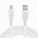 FITE ON 5ft White Micro USB 2.0 Data Sync Cable Cord Replacement for Model JBL Charge Portable Wireless Bluetooth Speaker