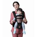 Kronewerk 6-in-1 360 Baby Carrier with Hip Seat CoolAir with Lots of Storage Space (Black/Brown)