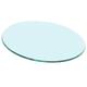 Glass Top Round Glass Table Top Flat Polished Edge Safety Glass Made Of Tempered Glass Thickness 8 Mm Replacement Dining(Size:108cm)