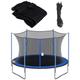 Cliselda Trampoline Net Replacement 13 ft 6 Poles, Safety Enclosure Net for 13 Foot Round Frame Trampolines, Breathable and Weather-Resistant, Adjustable Straps(Net Only,Poles not Includ)