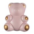 Ceramic Knobs 10pcs Cute Teddy Bear Handle Children's Room Wardrobe Door Furniture Drawer Cartoon Ceramic Single Hole Small Handle 4 Colors Available (Color : Pink, Size : 5x5.5x3cm)