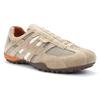Slip-On Sneaker GEOX "UOMO SNAKE", Herren, Gr. 40, beige (beige, orange), Veloursleder, Textil, sportlich, Schuhe, Freizeitschuh, Slipper mit Geox Spezial Membran