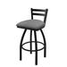 Holland Bar Stool 411 Jackie Low Back Swivel Bar & Counter Stool Upholstered/Metal in Blue/Black | Bar Stool (30" Seat Height) | Wayfair 41130BW020