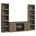 Signature Design by Ashley Trinell 3-Piece Entertainment Center w/ Electric Fireplace Wood in Brown | Wayfair EW0446W11