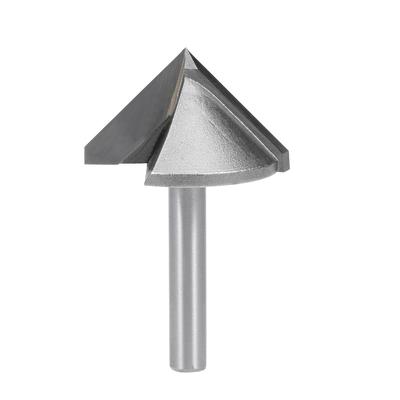 Router Bit 6mm Shank 32mm Dia 90 Degree V-Groove End Mill Tungsten Steel for CNC - Silver - 6x32mm 90 Degree