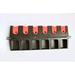 Upgraded Fishing Rod Holder Wall Mounted Fishing Rod Rack Fishing Pole Holders for Garage 6-Rod Fishing Pole Rack 1 Pair (Vertical) Red 13.8*5.3*1.3in