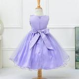 Aayomet Flower Girl s Wedding Dress Lace Sleeveless Tulle Summer Vintage Dresses Dress Purple 6-7Years