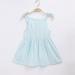 Loopsun Toddler Girl Dress Square Neck Sleeveless Floral Printing Seaside Beach Sling Mini Dress Light Blue