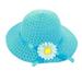 Holiday Savings Deals! Kukoosong Toddler Baby Sun Hat Bucket Hat Baby Kids Girl Summer Floral Flower Straw Visor Sun Hat Beach Hats Blue One Size