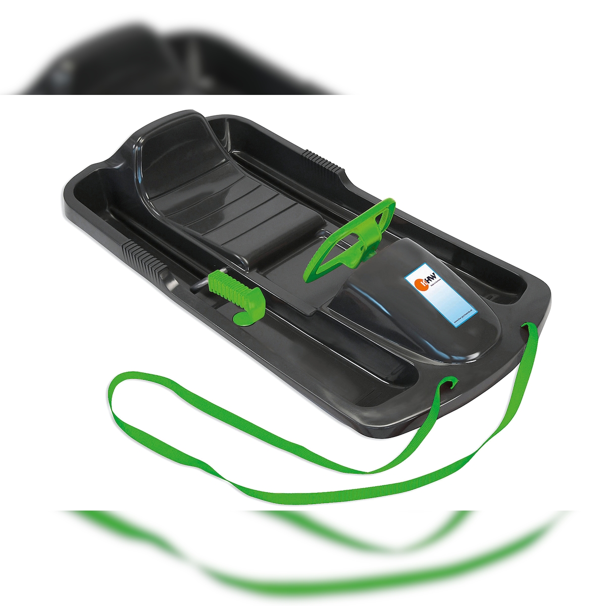 KHW Schlitten Snow-Fox anthrazit, Schneerennfahrer, Schwarz, Kunststoff, 1 Sitz(e) 2 Stück Image