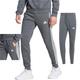adidas Herren Essentials Fleece 3-stripes Tapered Cuff Jogginghose, Dark Grey Heather, L EU