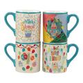 Certified International 4 Piece Lolita® Birthday Bash Mug Ceramic in Blue/Brown/Pink | Wayfair 38831