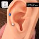 16G Titanium Cartilage Stud-Internally Threaded Flat Back Stud-Opal EarringHelix Stud-Tragus Earring-Labret Stud-Tongue Ring-Gift For Her