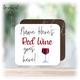 Personalised Red Wine Coaster - Original Design | Drinks Glass Of