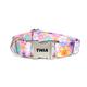 Adjustable Dog Collar/May Flowers Quick Release Martingale Personalized Customized