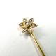 Antique Diamond 14Ct Gold Flower Stick Pin