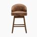 Foundry Select Bar Stools Set Of 2 Wood/Upholstered in Brown | 38.98 H x 21.65 W x 22.05 D in | Wayfair 6D9B31383C744EF3A56D90B2E7DC1077