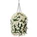 Primrue Artificial Flowers in Hanging Basket Silk in Black/Brown | 35 H x 19.5 W x 19.5 D in | Wayfair E65FCBD250B74A87B2B3DC1E3D2B73A4