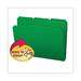 Smead Top Tab Poly Colored File Folders 1/3-Cut Tabs: Assorted Letter Size 0.75 Expansion Green 24/Box | Order of 1 Box