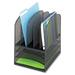 Safco Onyx Mesh Desk Organizer With Five Vertical And Three Horizontal Sections Letter Size Files 11.5 X 9.5 X 13\\