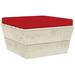Tomshoo Pallet Ottoman Cushion Red Fabric
