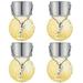 Morttic 4 Pack Hanging Solar Lights Cracked Glass Ball Light Outdoor Decorative Solar Lanterns Waterproof Globe Lighting for Garden Yard Patio Fence Tree Decor Warm White