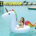 Giant Flamingo Swan Unicorn Float For Adult Tube Circle Pool Party Toys Ride-On Air Mattress Swimming Ring boia